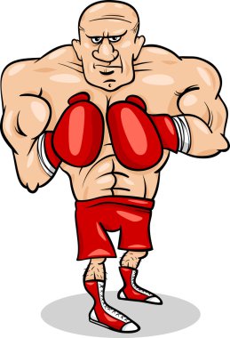 boksör sporcu karikatür çizimi