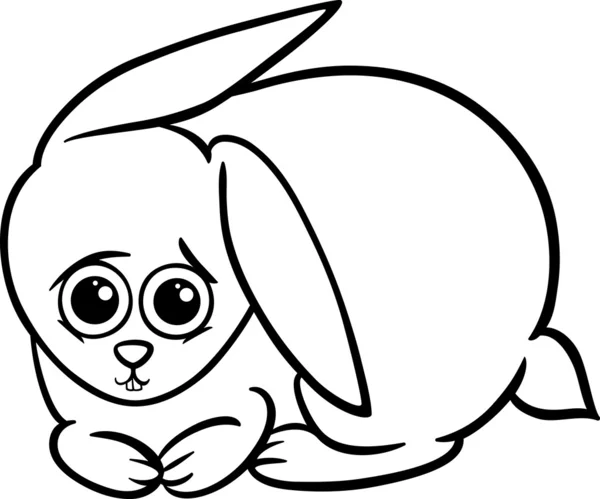 Bebé conejo conejo para colorear página — Vector de stock