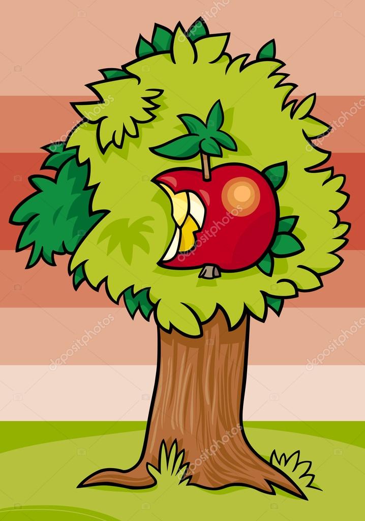 Á Apple Tree Cartoon Stock Images Royalty Free Cartoon Apple Tree Graphic Vectors Download On Depositphotos
