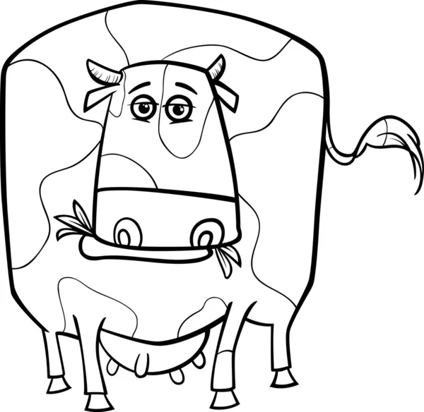 Ferme vache coloriage animal — Image vectorielle