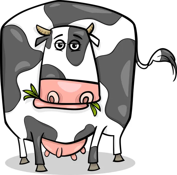 Vache ferme animal dessin animé illustration — Image vectorielle