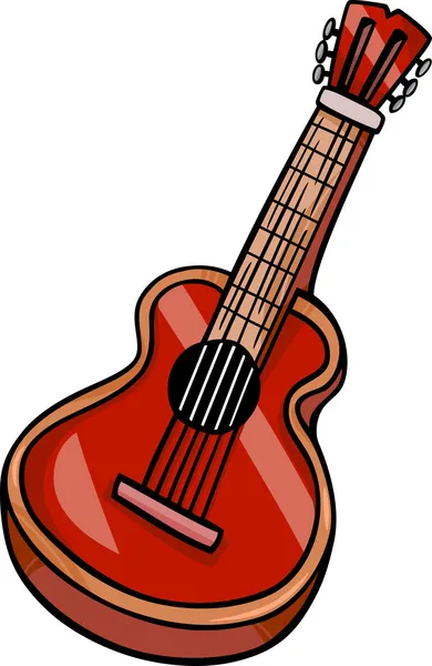 Akustisk gitarr tecknade ClipArt — Stock vektor