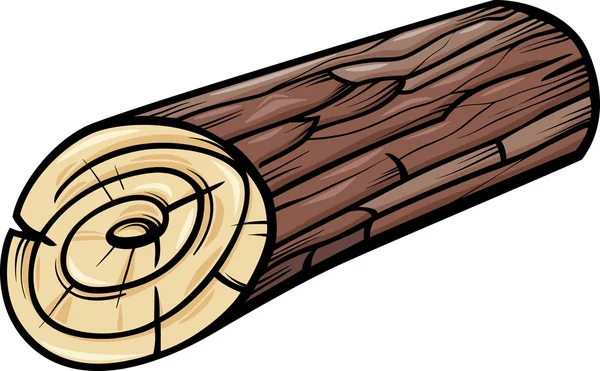 Tronco de madera o muñón de dibujos animados clip arte — Vector de stock