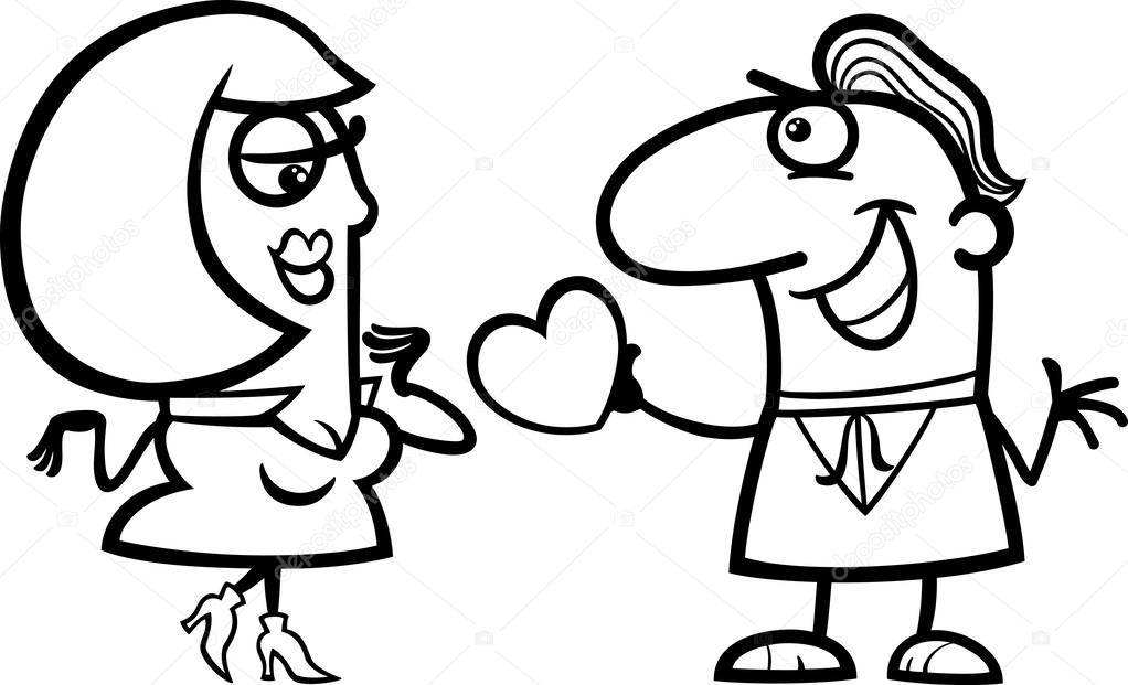 Couple En Amour Dessin Anime Coloriage Page Image Vectorielle Par Izakowski C Illustration Couple En Amour Dessin Anime Coloriage Page Image Vectorielle Par Izakowski C Illustration
