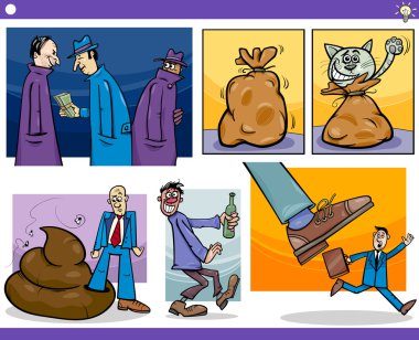 karikatür kavram ve fikirler koymak