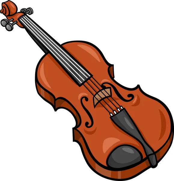 Violino desenho animado ilustração clip arte —  Vetores de Stock