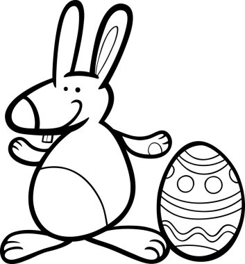 komik easter bunny boyama sayfası