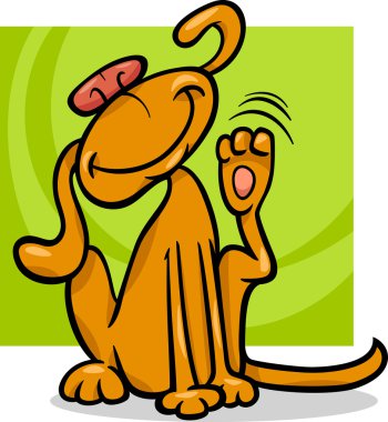 kulak karikatür çizimi tırmalama köpek