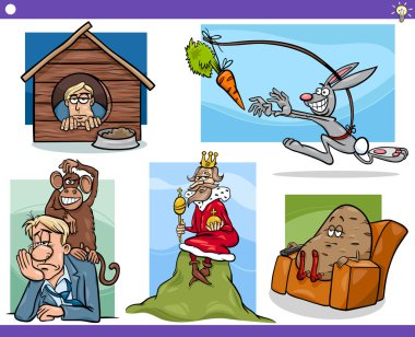 karikatür kavram ve fikirler koymak