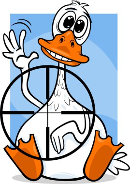 sitting duck saying cartoon illustration clipart