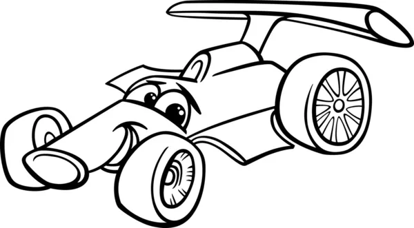 Racing car bolide coloring page — Stock Vector