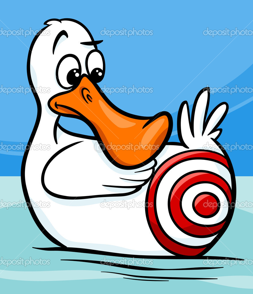 Canard Assis Disant Illustration De Dessin Animé Image