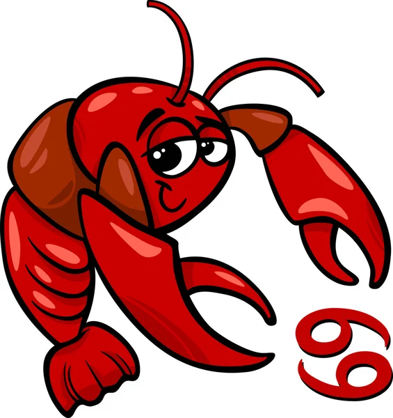 Cancer ou le signe du zodiaque du crabe — Image vectorielle