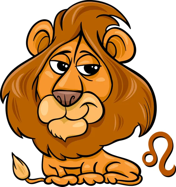 Λέων ή το σύμβολο του ζωδίου λιοντάρι — Διανυσματικό Αρχείο