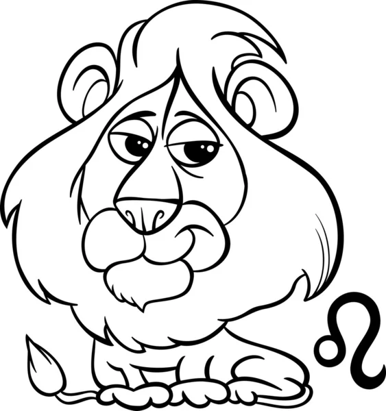 Leo ou le signe du zodiaque lion — Image vectorielle