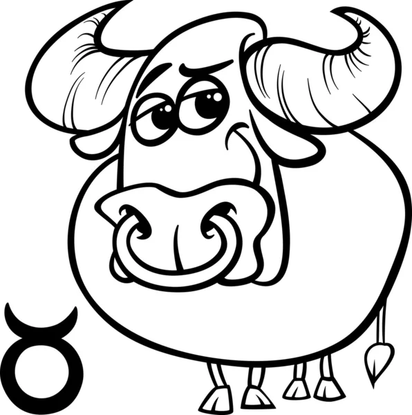 Taurus or the bull zodiac sign — Stock Vector
