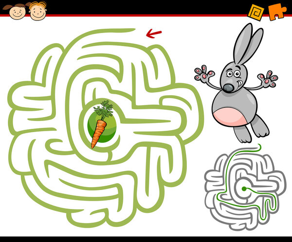 cartoon maze or labyrinth game
