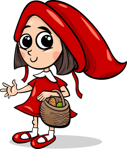 Little red riding hood cartoon — Stock Vector