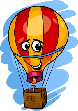 sıcak hava balonu karikatür çizimi