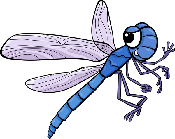 Dragonfly insect cartoon afbeelding — Stockvector