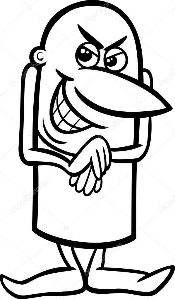 mischievous guy coloring page