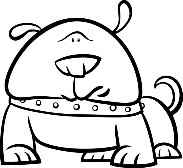 Lindo perro de dibujos animados para colorear página — Archivo Imágenes Vectoriales