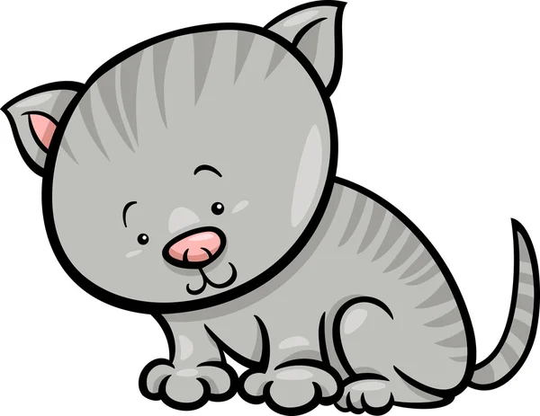 Lindo gatito dibujos animados ilustración — Vector de stock