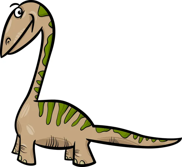 Ilustración de dibujos animados de dinosaurios apatosaurus — Vector de stock