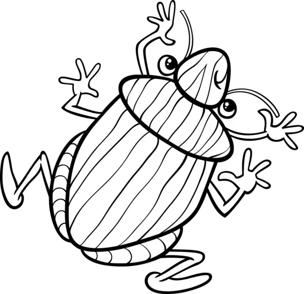 Schild Käfer Insekt Malseite — Stockvektor