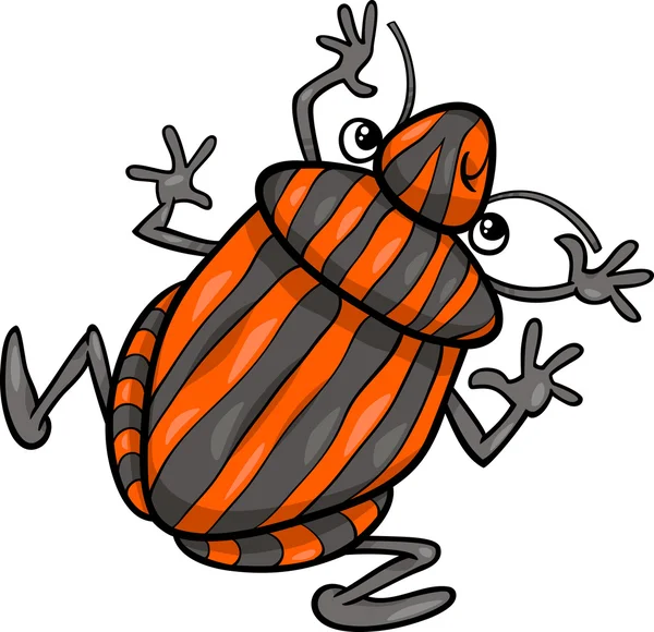 Escudo inseto personagem dos desenhos animados — Vetor de Stock