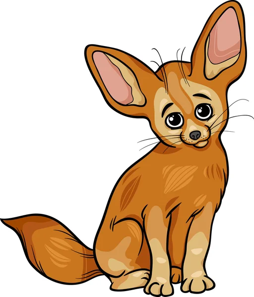 Fennec fox djur tecknade illustration — Stock vektor