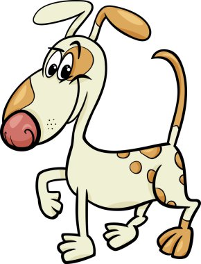Benekli köpek karikatür çizimi