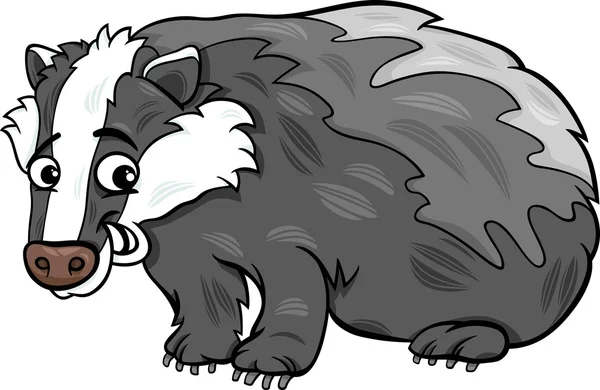 Badger dierlijk beeldverhaal illustratie — Stockvector