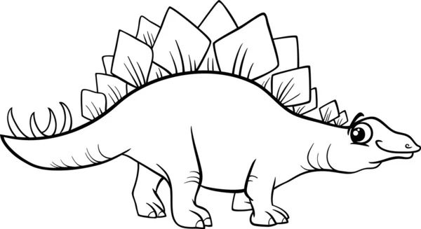 Stegosaurus dinosaur kleurplaat — Stockvector