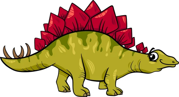 Stegosaurus dinosaur cartoon afbeelding — Stockvector