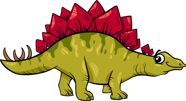 stegosaurus dinosaur cartoon illustration