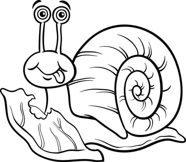 蜗牛和生菜着色页 — 图库矢量图片