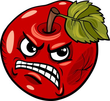bad apple saying cartoon illustration clipart