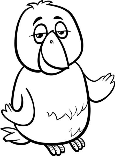 カナリア鳥漫画の着色のページ — ストックベクタ