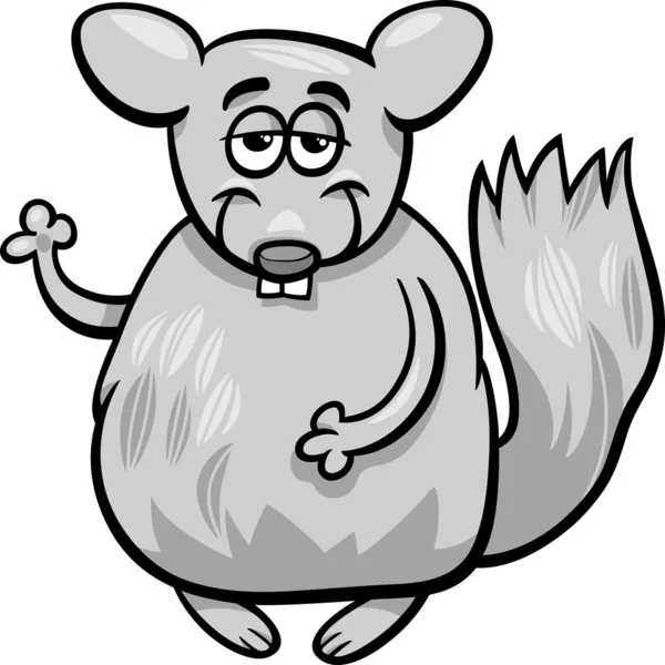Grappige chinchilla cartoon afbeelding — Stockvector