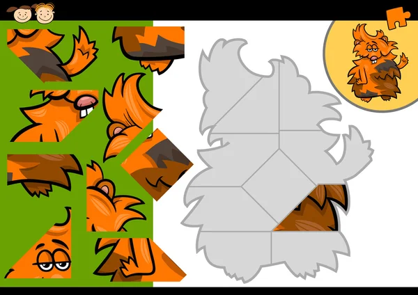 Dessin animé cobaye puzzle jeu — Image vectorielle