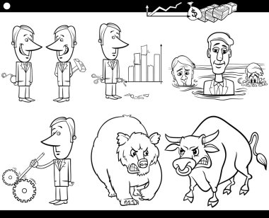 iş karikatür kavram ve fikirler ayarla