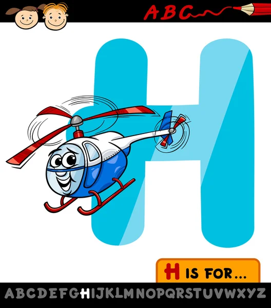 Litera h ilustracja kapelusz kreskówka — Wektor stockowy