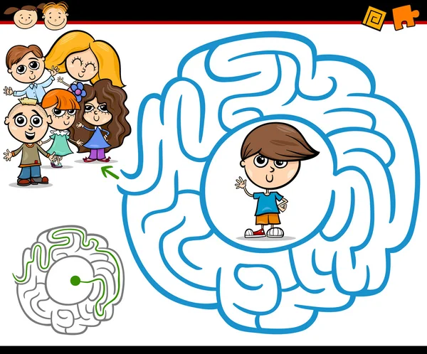 Cartoon Labyrinth oder Labyrinth Spiel — Stockvektor