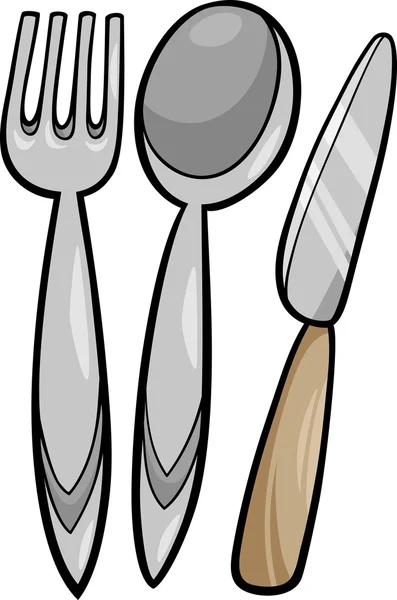 餐具卡通插图 — 图库矢量图片