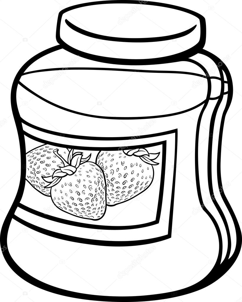 jar of jam coloring pages - photo #3