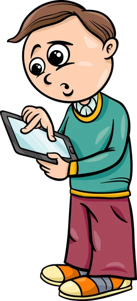 Δημοτικό σχολείο αγόρι καρτούν εικονογράφηση — Διανυσματικό Αρχείο