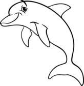  Dolphin kreslených zvířat omalovánky