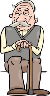 Kıdemli kamışı karikatür çizim ile