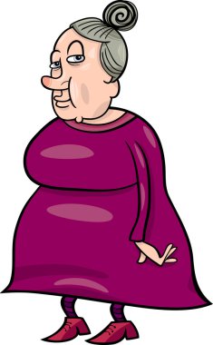 üst düzey büyükanne karikatür çizimi